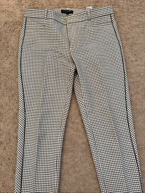Banana Republic Black & White Grid Dress Pants